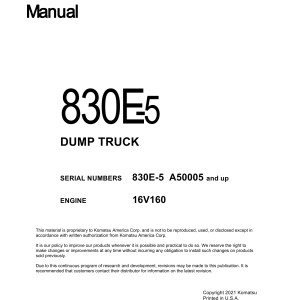 Komatsu 830E-5 Shop Manual CEBM032107