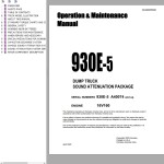 Komatsu 930E-5 Operation & Maintenance Manual CEAM035500