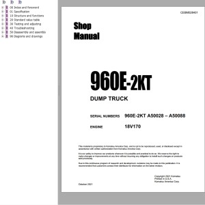Komatsu 960E-2KT Shop Manual CEBM028401