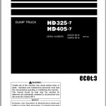 Komatsu D325-7 D405-7 Operation Maintenance Manual TEN00807-09