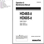Komatsu HD465-8 HD605-8 Operation & Maintenance Manual EENAM03552
