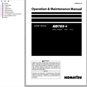Komatsu HD785-8 Operation & Maintenance Manual TEN01012-02