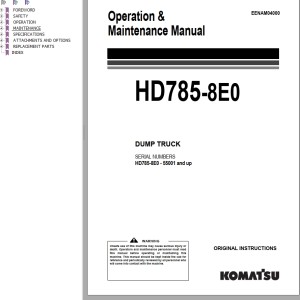 Komatsu HD785-8E0 Operation & Maintenance Manual EENAM04000