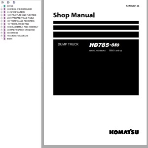 Komatsu HD785-8E0 Shop Manual SEN06801-06