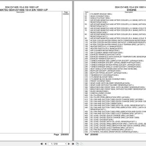 Komatsu SDA12V140E-1D-A 10001-UP Engine Parts Catalog PDF