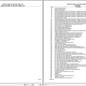 Komatsu SDA12V140E-1D-AD 10001-UP Engine Parts Catalog PDF