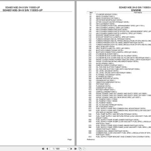 Komatsu SDA6D140E-3H-9 110003-UP Engine Parts Catalog PDF