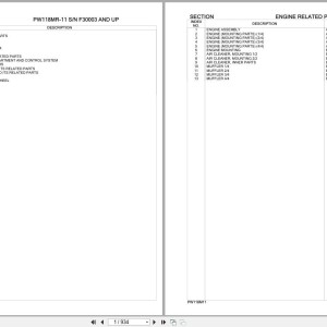 Komatsu PW118MR-11 SN F30003 And Up Parts Catalog PDF