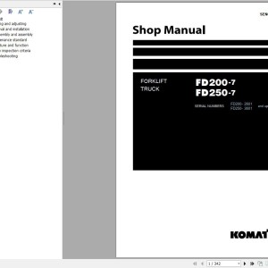 Komatsu FD200-7 FD250-7 Shop Manual SEN06609-04 2026