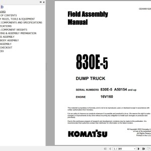 Komatsu 830E-5 Field Assembly Manual CEAW012201