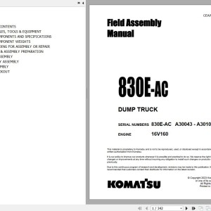 Komatsu 830E-AC Field Assembly Manual CEAW004504