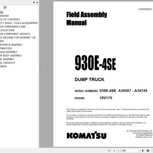 Komatsu 930E-4SE Field Assembly Manual CEAW005001