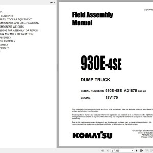 Komatsu 930E-4SE Field Assembly Manual CEAW007014