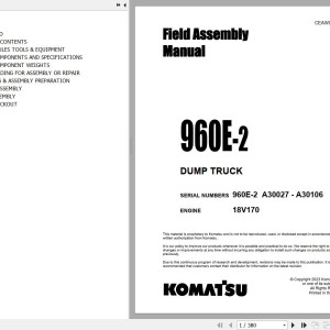 Komatsu 960E-2 Field Assembly Manual CEAW007303