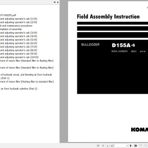 Komatsu D155A-6 Field Assembly Manual GEN00078-07