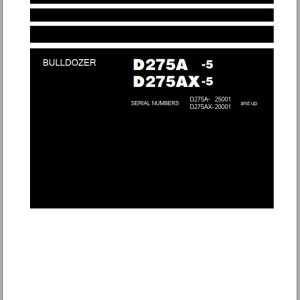 Komatsu D275A-5 D275AX-5 Field Assembly Manual GEN00047-02