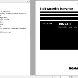 Komatsu D275A-6 Field Assembly Manual GEN00254-01