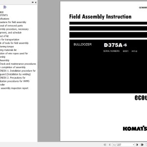Komatsu D375A-6 Field Assembly Manual GEN00097-08