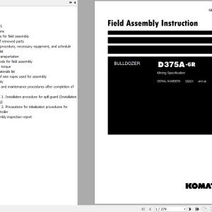 Komatsu D375A-6R Mining Field Assembly Manual GEN00164-03