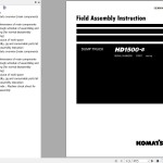 Komatsu HD1500-8 Field Assembly Manual GEN00162-08