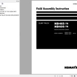 Komatsu HD465-7R HD605-7R Field Assembly Manual GEN00230-01