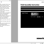 Komatsu HD465-8 HD605-8 Field Assembly Manual GEN00153-09
