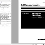 Komatsu HD465-8E0 HD605-8E0 Field Assembly Manual GEN00198-05