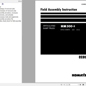 Komatsu HM300-2 Field Assembly Manual GEN00037-05