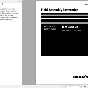 Komatsu HM300-2R Field Assembly Manual GEN00091-01