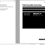Komatsu HM300-2R Field Assembly Manual GEN00091-02