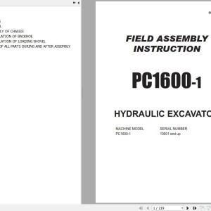 Komatsu PC1600-1 Field Assembly Manual SEAW021TA102