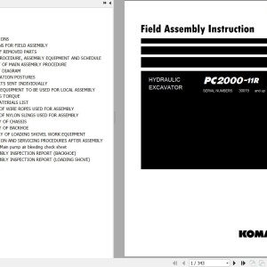 Komatsu PC2000-11 Field Assembly Manual GEN00218-03