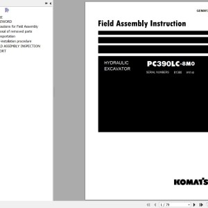 Komatsu PC390LC-8M0 Field Assembly Manual GEN00173-02