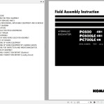 Komatsu PC600-8R1 PC600-8R1 PC600LC-8R1 PC700LC-8R Field Assembly Manual GEN00103-03