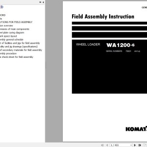 Komatsu WA1200-6 Field Assembly Manual GEN00208-03
