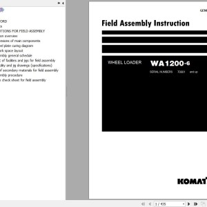 Komatsu WA1200-6 Field Assembly Manual GEN00208-04