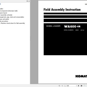 Komatsu WA600-6R Field Assembly Manual GEN00073-05