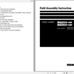 Komatsu WA800-8E0 WA900-8E0 Field Assembly Manual GEN00212-05