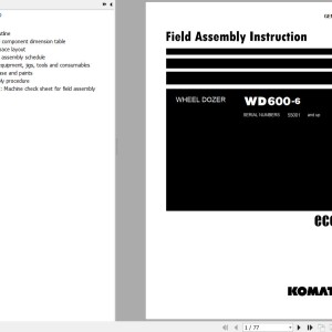 Komatsu WD600-6 Field Assembly Manual GEN00096-04