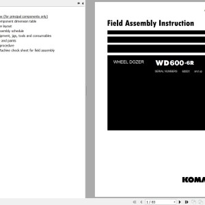 Komatsu WD600-6R Field Assembly Manual GEN00143-03