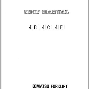 Komatsu 4LE1 Diesel Engine Shop Manual 4LBCE1-BE1