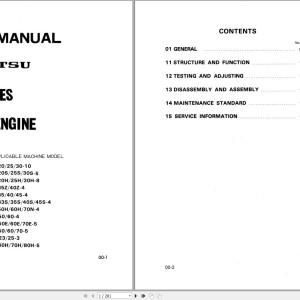 Komatsu 95 Series Diesel Engine Shop Manual SM009