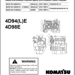 Komatsu BX20 BX50 Series 4D94E 4D94LE 4D98E Diesel Engine Service Manual SM197