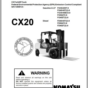 Komatsu CX20 Series Service Manual SM202