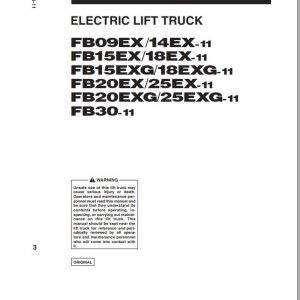Komatsu FB10EXF-11 Operation & Maintenance Manual TEN00568-03