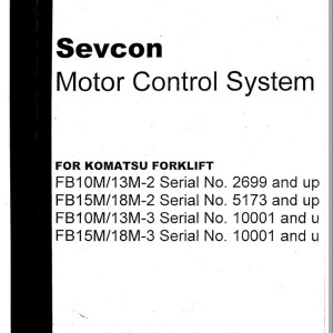 Komatsu FB10M-3 FB13M-3 FB15M-3 FB18M-3 Service Bulletins FBM10-18.2ESV-BE1