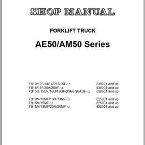 Komatsu FB13M-12 AE50 AM50 Series Shop Manual BBA12E1-11