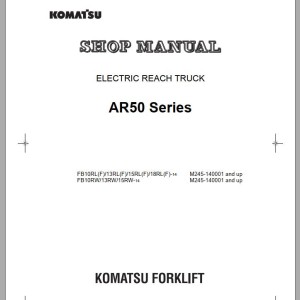 Komatsu FB13RLF-14 AR50 Series Shop Manual BRA14E1-02