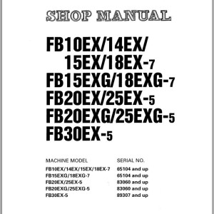 Komatsu FB15EXG-7 Shop Manual BBB05E2-01