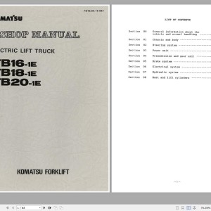 Komatsu FB18-1E Shop Manual FB16-20.1E-BE1